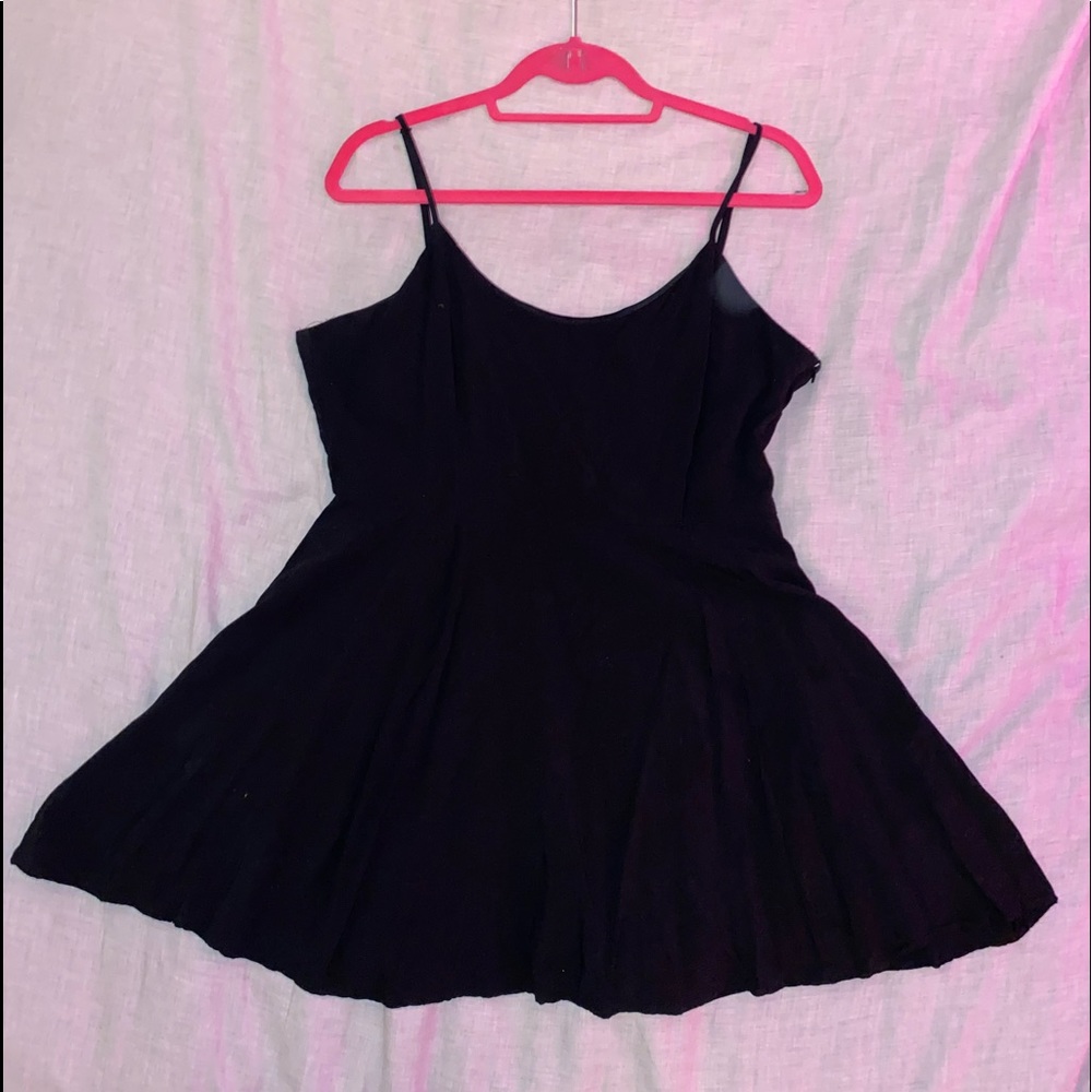 black mini dress